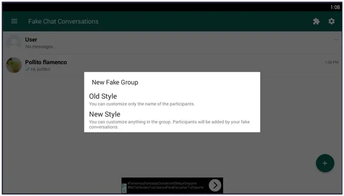 Fake Chat Conversations android App screenshot 2